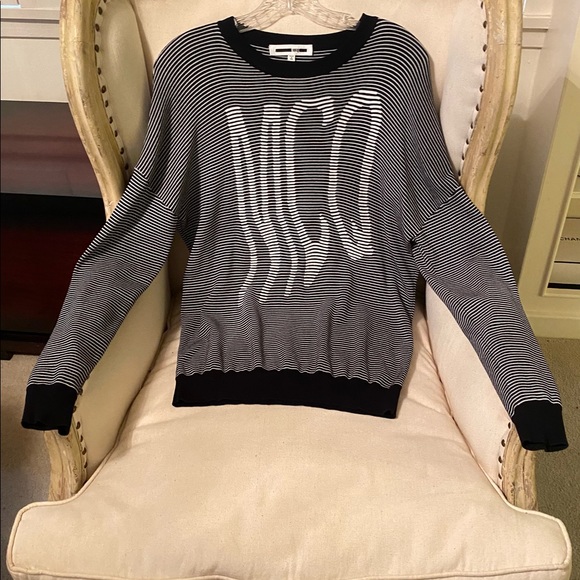 S/M Alexander McQueen MCQ striped logo sweater - Picture 1 of 12